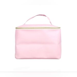 Large Faux Leather Makeup Bag in Pink *New*